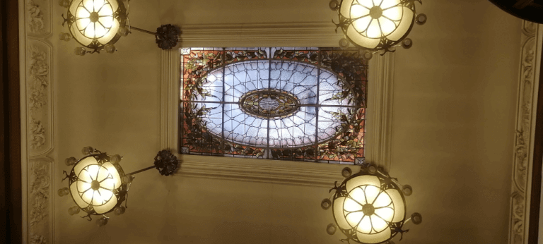 villa berliet lyon hall art nouveau plafond